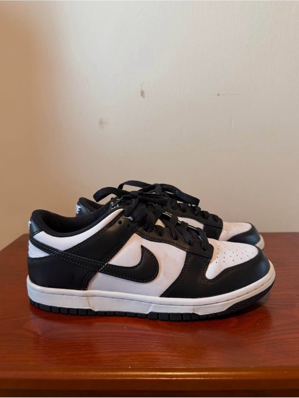 Nike Low-Top Panda Dunk Sneaker in Black and White